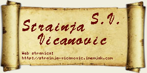 Strainja Vicanović vizit kartica